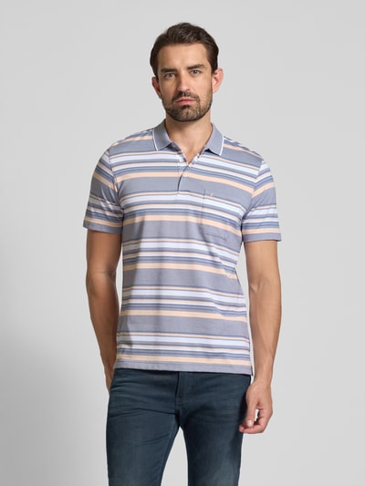 RAGMAN Regular Fit Poloshirt mit Brusttasche Silber 4