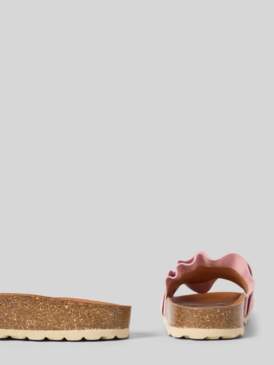 Verbenas Sandalette aus Leder Modell 'ROCIO SERRAJE VOLANTE' Pink 2