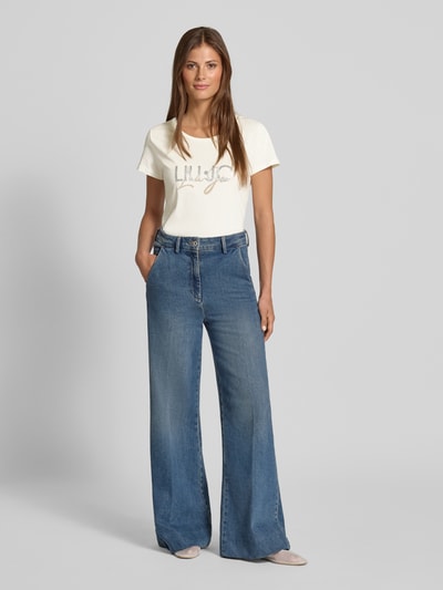 LIU JO SPORT T-Shirt mit Label-Print Offwhite 1