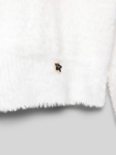 Mayoral Strickpullover mit Label-Applikation Ecru 2