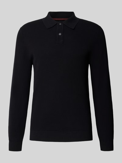 Christian Berg Men Slim Fit Poloshirt mit Knopfleiste Black 2