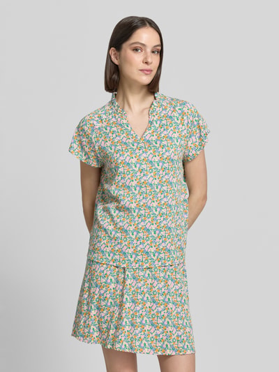 ICHI Relaxed Fit Bluse aus Viskose-Mix Modell 'Aya' Hellblau 4