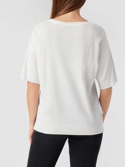 Drykorn T-Shirt mit V-Ausschnitt Modell 'Svennie' Offwhite 5