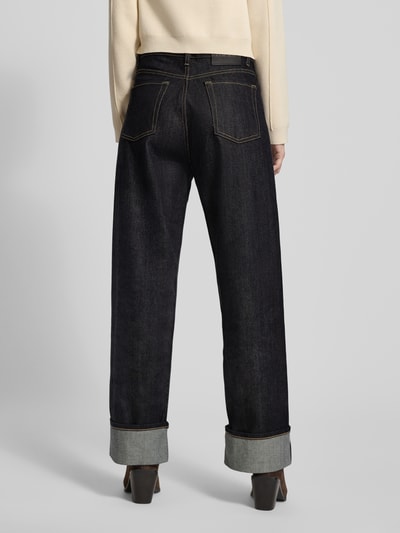 HUGO Wide Leg Jeans aus Baumwoll-Mix Modell 'GEABENA' Dunkelblau 5