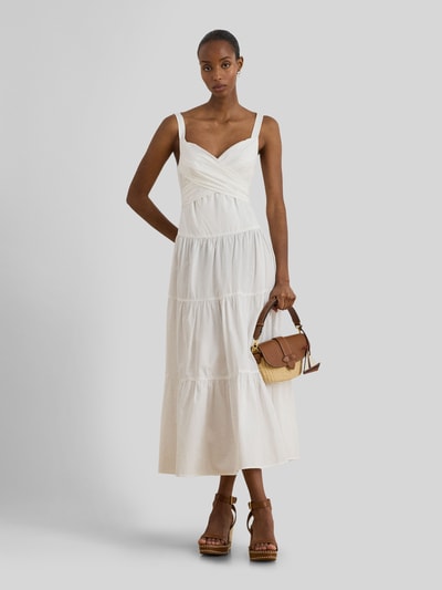 Lauren Ralph Lauren Sukienka o linii a z czystej bawełny Biały 1