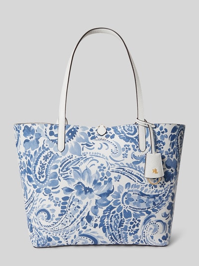 Lauren Ralph Lauren Dwustronna torba shopper z karabińczykiem Biały 8