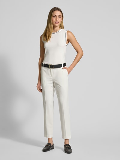Christian Berg Woman Spodnie materiałowe o kroju tapered fit z elastycznym pasem Złamany biały 1