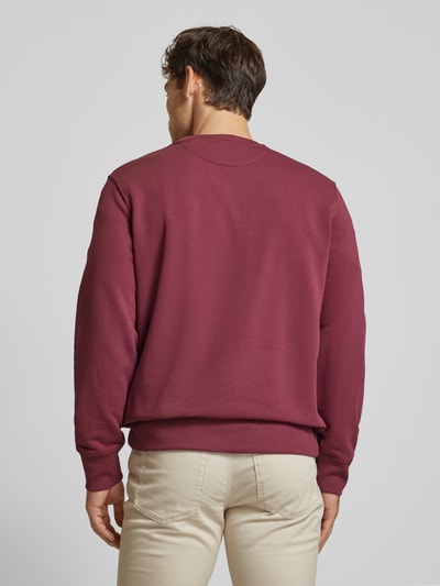 Gant Sweatshirt mit  Label-Stitching Modell 'SHIELD' Bordeaux 5