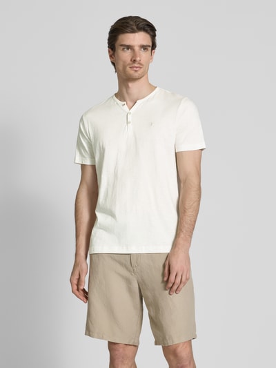 Lerros T-Shirt mit Serafino-Ausschnitt Offwhite 4