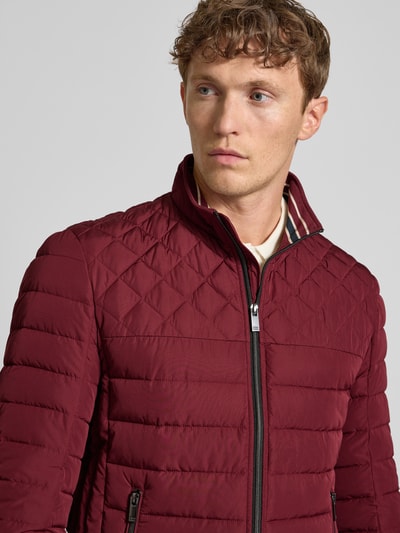 Christian Berg Men Steppjacke mit Reißverschlusstaschen Dunkelrot 3
