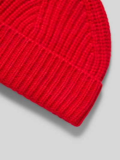 Seeberger Beanie aus reinem Kaschmir mit Label-Detail Rot 2