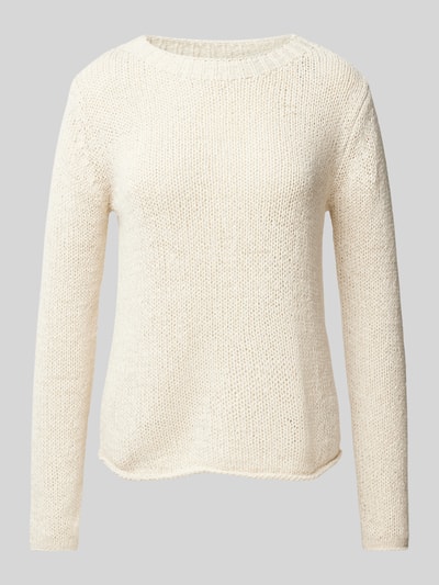 Marc O'Polo Regular Fit Strickpullover mit Rollsaum Ecru 1