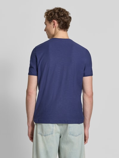 MCNEAL T-shirt met V-hals en rolzoom Marineblauw - 5