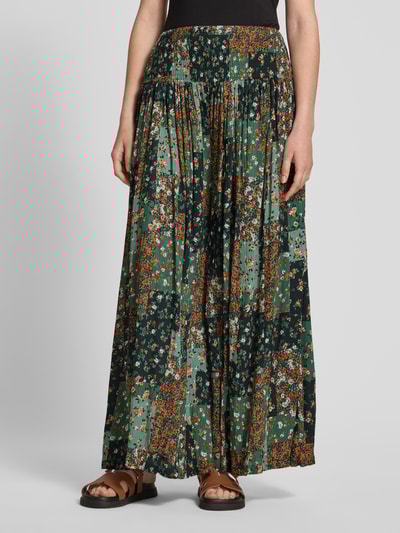 Apricot Spodnie z wiskozy z elastycznym pasem i wpuszczanymi kieszeniami Ciemnozielony 4