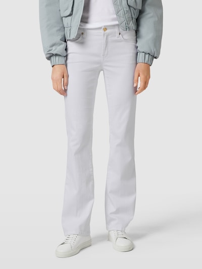 Cambio Jeansy rozkloszowane z 5 kieszeniami model ‘PARIS’ Biały 4