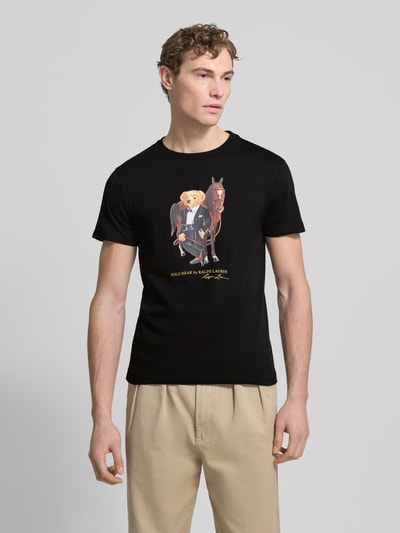 Polo Ralph Lauren T-Shirt mit Label-Print und Rundhalsausschnitt Black 4