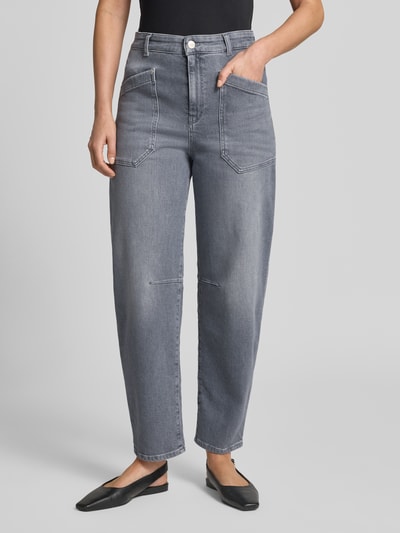 Marc Cain Relaxed Fit Jeans mit aufgesetzten Taschen Hellgrau 4