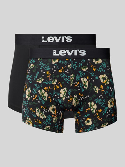 Levi's® Trunks mit elastischem Logo-Bund Modell 'FLOWER' im 2er-Pack Black 1