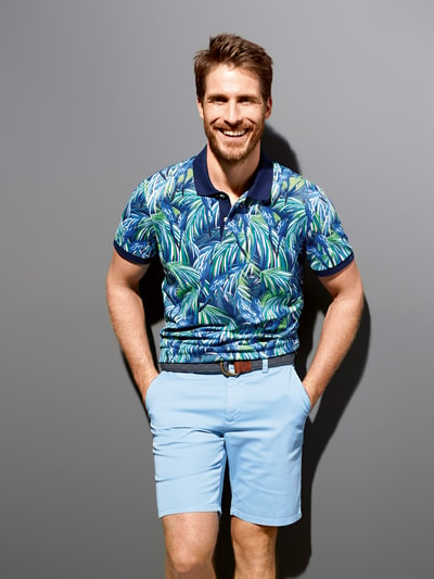 Gant Bermudas aus Baumwoll-Elasthan-Mix Bleu 6