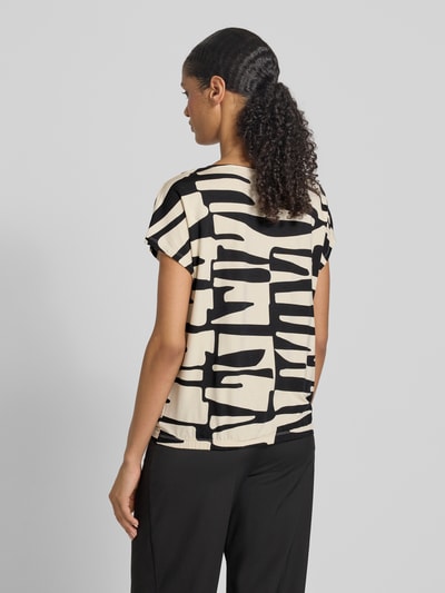 OPUS T-Shirt mit Wasserfall-Ausschnitt Modell 'Sapaya' Black 5