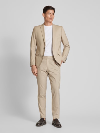 s.Oliver BLACK LABEL Regular fit pantalon met viscose Beige - 1