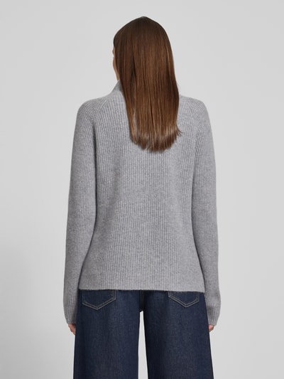 Fynch-Hatton Gebreide pullover van kasjmier met opstaande kraag Lichtgrijs gemêleerd - 5