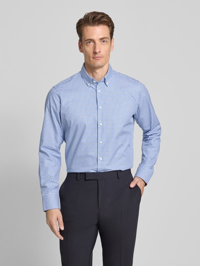 Christian Berg Men Regular fit zakelijk overhemd met button-downkraag Koningsblauw - 4