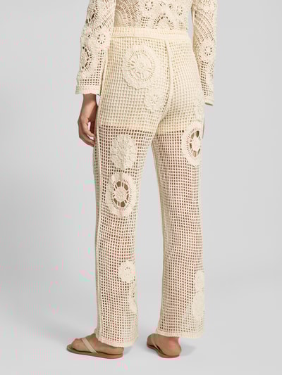 YAS High waist broek met elastische band, model 'FIRO' Offwhite - 5