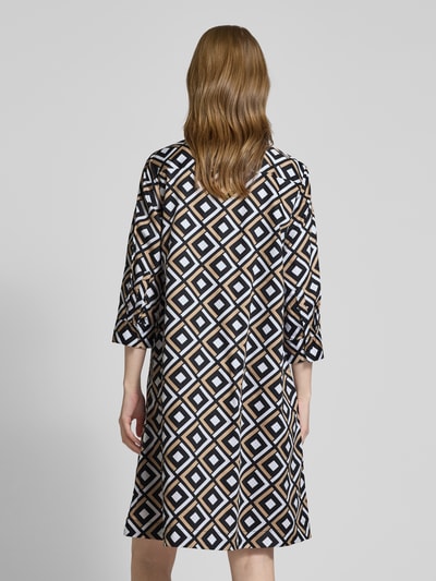 Christian Berg Woman Knielange jurk met 3/4-mouwen Zwart - 5