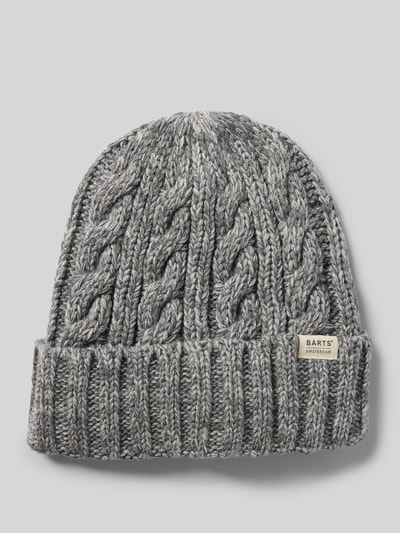 Barts Beanie met labeldetail, model 'Kaen' Zilver gemêleerd - 1