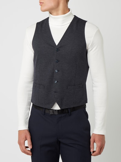 Montego Men Gilet met viscose Donkerblauw - 4