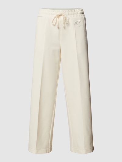 Cambio Stoffen broek met persplooien, model 'Clara' Offwhite - 2