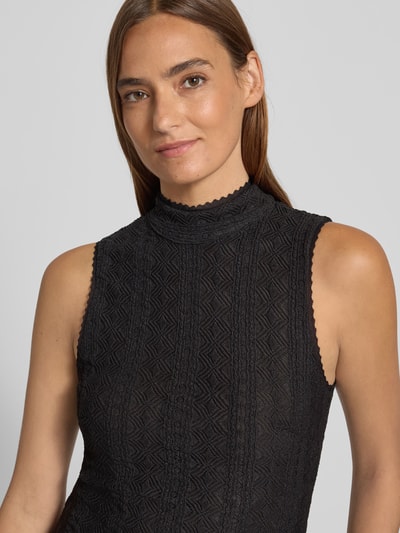 BOSS Orange Slim Fit Blusentop mit Stehkragen Modell 'IVEYLOR' Black 3