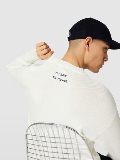 Lardini Pullover mit Motiv-Stitching Offwhite 6