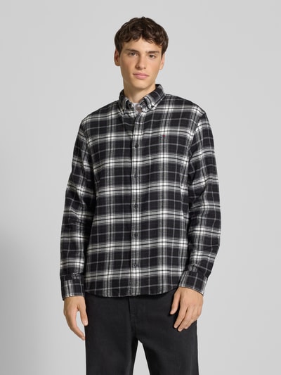 Tommy Jeans Regular fit flanellen overhemd van puur katoen Zwart - 4