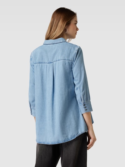 Only Bluzka jeansowa z rękawem o dł. 3/4 model ‘MARY’ Jeansowy niebieski 5