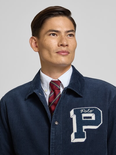 Polo Ralph Lauren College-Jacke mit Druckknopfleiste Marine 3