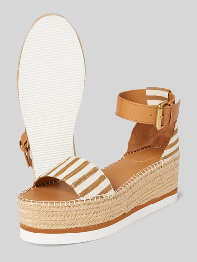 See by Chloé Wedges aus Leder-Mix Weiss 5