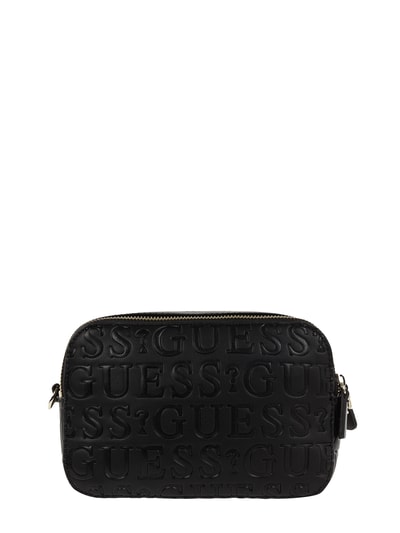 Guess Torebka camera bag z wytłoczonym logo Czarny 6