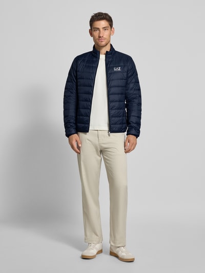 EA7 Emporio Armani Donsjack met labelprint, model 'TRAIN CORE' Donkerblauw - 1