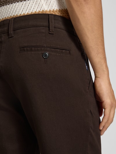 Christian Berg Men Regular fit broek met steekzakken Hazelnoot gemêleerd - 3