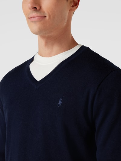 Polo Ralph Lauren Gebreide pullover met V-hals Marineblauw - 3