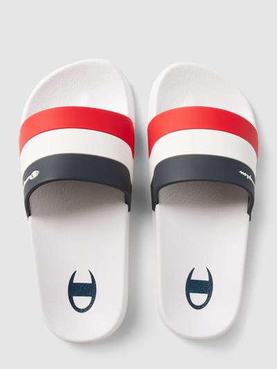 CHAMPION Slides mit Label-Detail Modell 'ALL AMERICANS' Weiss 4