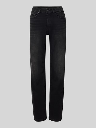 Only Straight fit jeans van biologische katoenmix, model 'BLUSH' Donkergrijs gemêleerd - 2