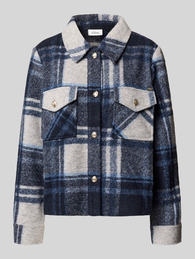 s.Oliver RED LABEL Regular Fit Wolljacke mit Zierknöpfen Marine 2
