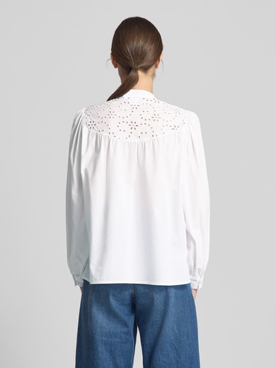 Emily Van den Bergh Relaxed fit overhemdblouse met opstaande kraag Offwhite - 5