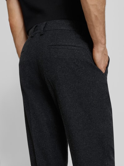 Lindbergh Regular Fit Stoffhose mit Bügelfalten Black 3