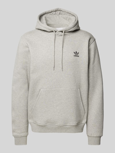 adidas Originals Hoodie aus reiner Baumwolle mit Tunnelzug Hellgrau 1