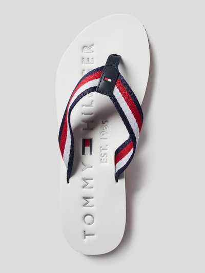 Tommy Hilfiger Japonki z detalami z logo Biały 4