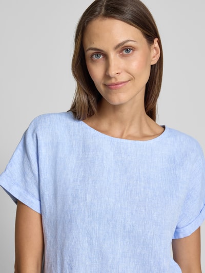 Christian Berg Woman Blusenshirt mit Rundhalsausschnitt Jeansblau 3